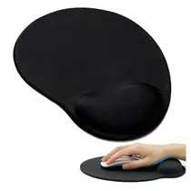 Mouse Pad Com Apoio de Pulso em Gel Preto