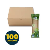 Espeto Bambu Churrasco 18cm 50 Unidades com 100 Pacotes Theoto