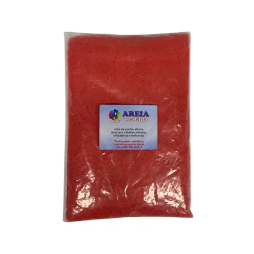 Areia Decorativa Colorida 200g Vermelha