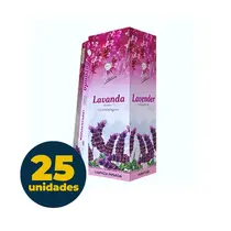 Incenso Flute 8 Varetas Essência Lavanda com 25 Unidades