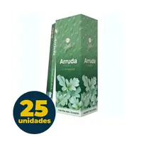 Incenso Flute 8 Varetas Essência Arruda com 25 Unidades