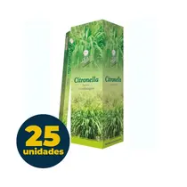 Incenso Flute 8 Varetas Essência Citronela Caixa com 25 Unidades