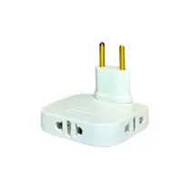 Adaptador de Tomada 90 graus 3 Entradas