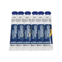 Tinta Óleo Bisnaga 20ml Acrilex Oil Colors Branco de Titâneo 319 com 06 Unidades