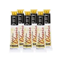 TINTA OLEO BISNAGA 20ML ACRILEX OIL COLORS PRETO 320 6 UN