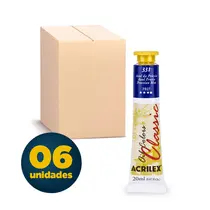 Tinta Óleo Bisnaga 20ml Acrilex Oil Colors Azul da Prússia 331 com 06 Unidades