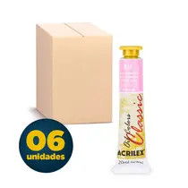 Tinta Óleo Bisnaga 20ml Acrilex Oil Colors Laca Orquídea 335 com 06 Unidades