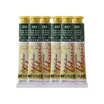 Tinta Óleo Bisnaga 20ml Acrilex Oil Colors Verde Vessie 353 com 06 Unidades