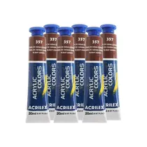 Tinta Óleo Bisnaga 20ml Acrilex Oil Colors Terra de Siena Queimada 357 com 06 Unidades
