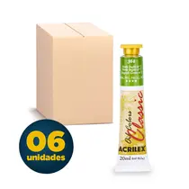 Tinta Óleo Bisnaga 20ml Acrilex Oil Colors Verde Inglês n°5 364 com 06 Unidades