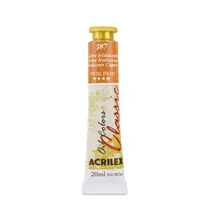 Tinta Óleo Bisnaga 20ml Acrilex Oil Colors Metálico Cobre 387 com 06 Unidades