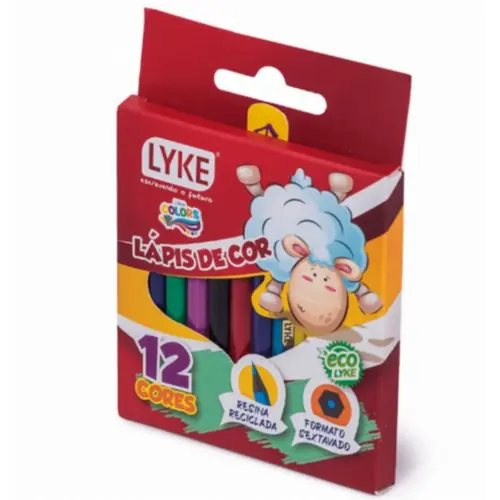 LAPIS COR CURTO 12 CORES LYKE SEXTAVADO 120 EST
