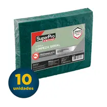 Fibra de Limpeza Uso Geral Superpro Verde com 10 Unidades