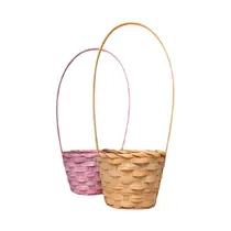 Cesto de Palha com Alça 33cm Natural Páscoa Rustico Decorativo Sortido
