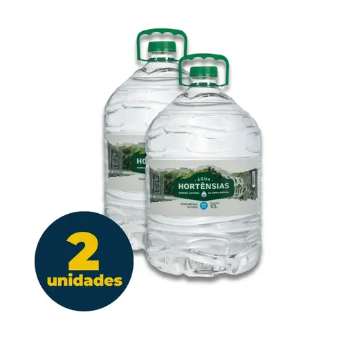 AGUA MINERAL SEM GAS 10L HORTENSIAS 2 UN