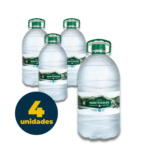 AGUA MINERAL SEM GAS 5L HORTENSIAS 4 UN