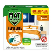 Aparelho Elétrico Repelente Pastilha Mat Inset Com 4 Pastilhas