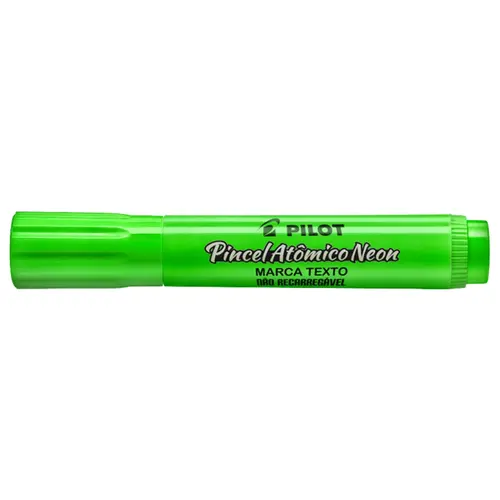 Pincel Marca Texto Ponta Chanfrada Atômico Neon Verde