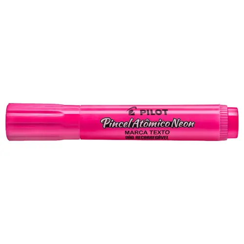 Pincel Marca Texto Ponta Chanfrada Atômico Neon Rosa