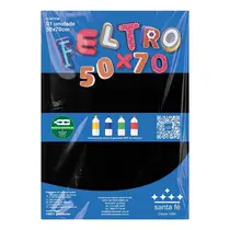 Tecido Feltro 50cm X 70cm Liso Preto