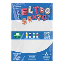 Tecido Feltro 50cm X 70cm Liso Branco