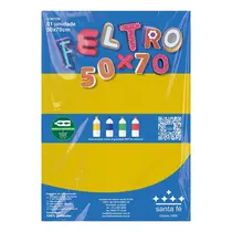 Tecido Feltro 50cm X 70cm Liso Amarelo