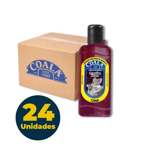 Limpador Perfumado Concentrado 120ml Coala Orquídea Negra Com 24 Unidades