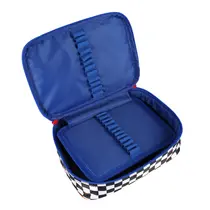 Estojo Box Luxcel 100 Pens/Canetas Hot Wheels Azul