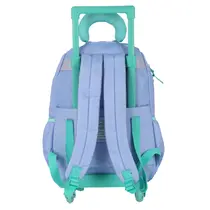 Mochila Infantil Com Roda e Alça Pompom Lilás UP4YOU