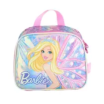 Lancheira Escolar Barbie Rosa Metalizada Luxcel