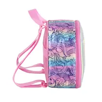 Lancheira Escolar Barbie Rosa Metalizada Luxcel