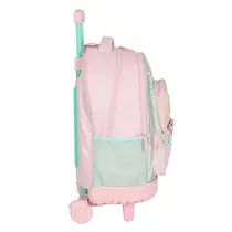 Mochila Infantil Com Roda Luxcel Up4You Rainbow Metalizada Rosa MC49241UP