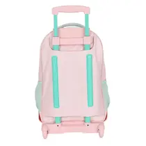 Mochila Infantil Com Roda Luxcel Up4You Rainbow Metalizada Rosa MC49241UP
