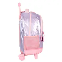 Mochila Jovem Com Roda Luxcel Up4You Lovers Matelassê Roxa MC49251UP