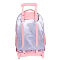 Mochila Jovem Com Roda Luxcel Up4You Lovers Matelassê Roxa MC49251UP