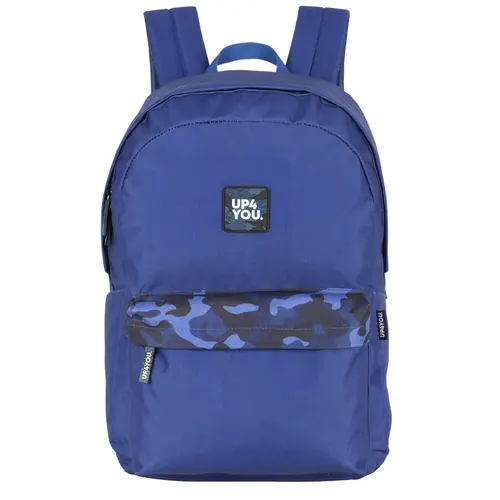 Mochila Jovem Sem Roda G Camuflada Azul Up4You