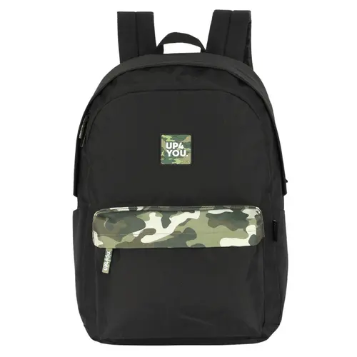 Mochila Jovem Sem Roda G Camuflada Preta Up4You