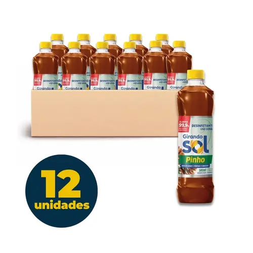 DESINFETANTE 500ML GIRANDO SOL PINHO 12 UN