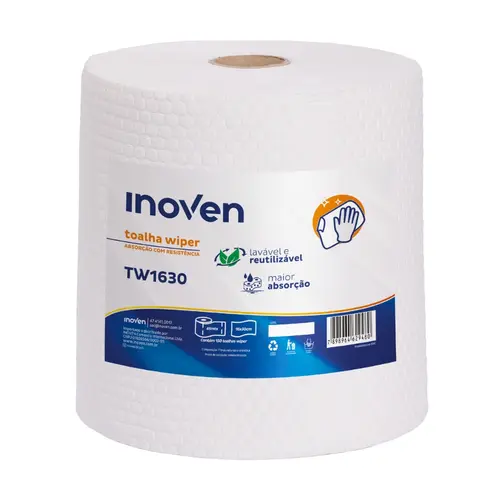Toalha Descartável Rolo Multiuso 16cm X 30cm 70g Com 150 Unidades