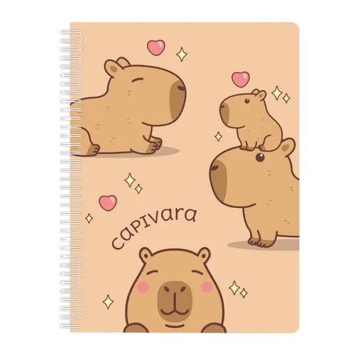 Caderno Universitário CD 01X1 80FL Capivaras Culturama
