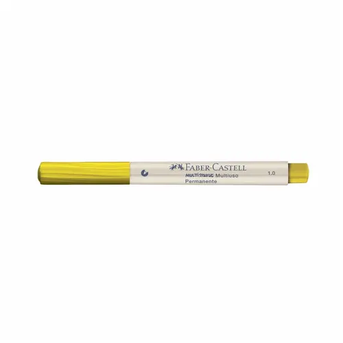 Marcador Permanente Multiuso MutiMark 1.0mm Amarelo Faber Castell