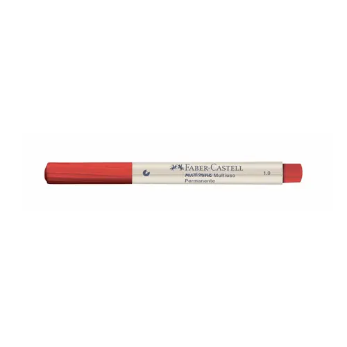 Marcador Permanente Multiuso MutiMark 1.0mm Vermelho Faber Castell