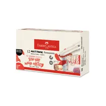 MARCADOR PERM MULTIUSO MULTIMARK 1.0MM FABER VERMELHO 703 12 UN