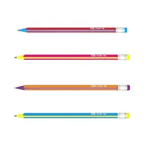 LAPIS PRETO TRIANGULAR COM BORRACHA HB N-2 CIS CLUB SORTIDO 48 UN