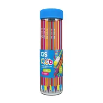 LAPIS PRETO TRIANGULAR COM BORRACHA HB N-2 CIS CLUB SORTIDO 48 UN