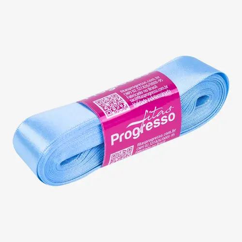 Fita de Cetim Azul Celeste 22mm X 10m