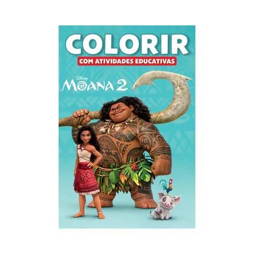 Livro de Colorir Moana 2 Com Atividades Educativas