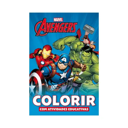 Livro de Colorir Avengers Com Atividades Educativas