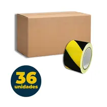 FITA DEMARCACAO AREA 70MMX150M AMARELO/PRETO 36 RL