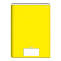 Caderno Universitário Capa Dura Cost Stiff Slim Amarelo 80 Folhas Jandaia